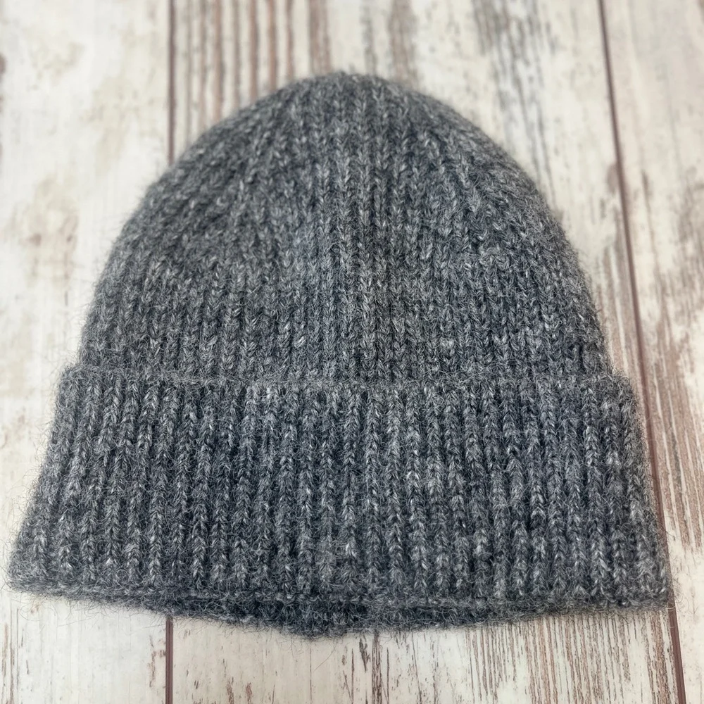 NWT The Drop Ribbed Knit Knot Beanie – Heather Gray, One Size - Picture 9 of 10